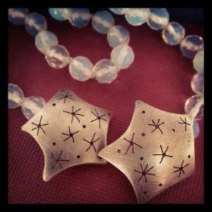 Star clasp with moonstone